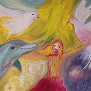 Colorful Bird-Themed Art Print